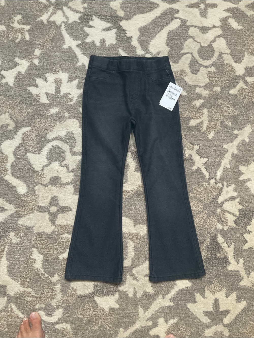 Two Girls Black Flare Knit Pants
